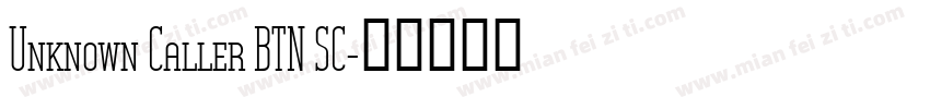 Unknown Caller BTN SC字体转换